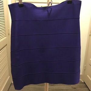 BCBG MaxAzria Purple/Blue Bandage Skirt, sz Large